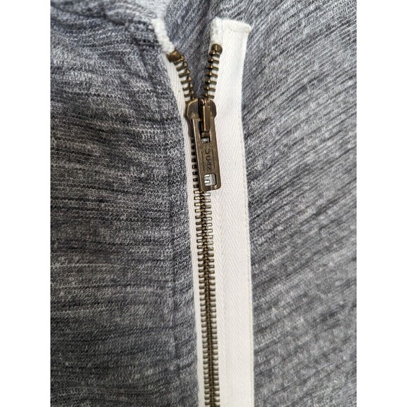 Nation LTD Zip Up Sweater Womens Size S Gray Asymmetrical Pockets Casual Neutral - Picture 4 of 9